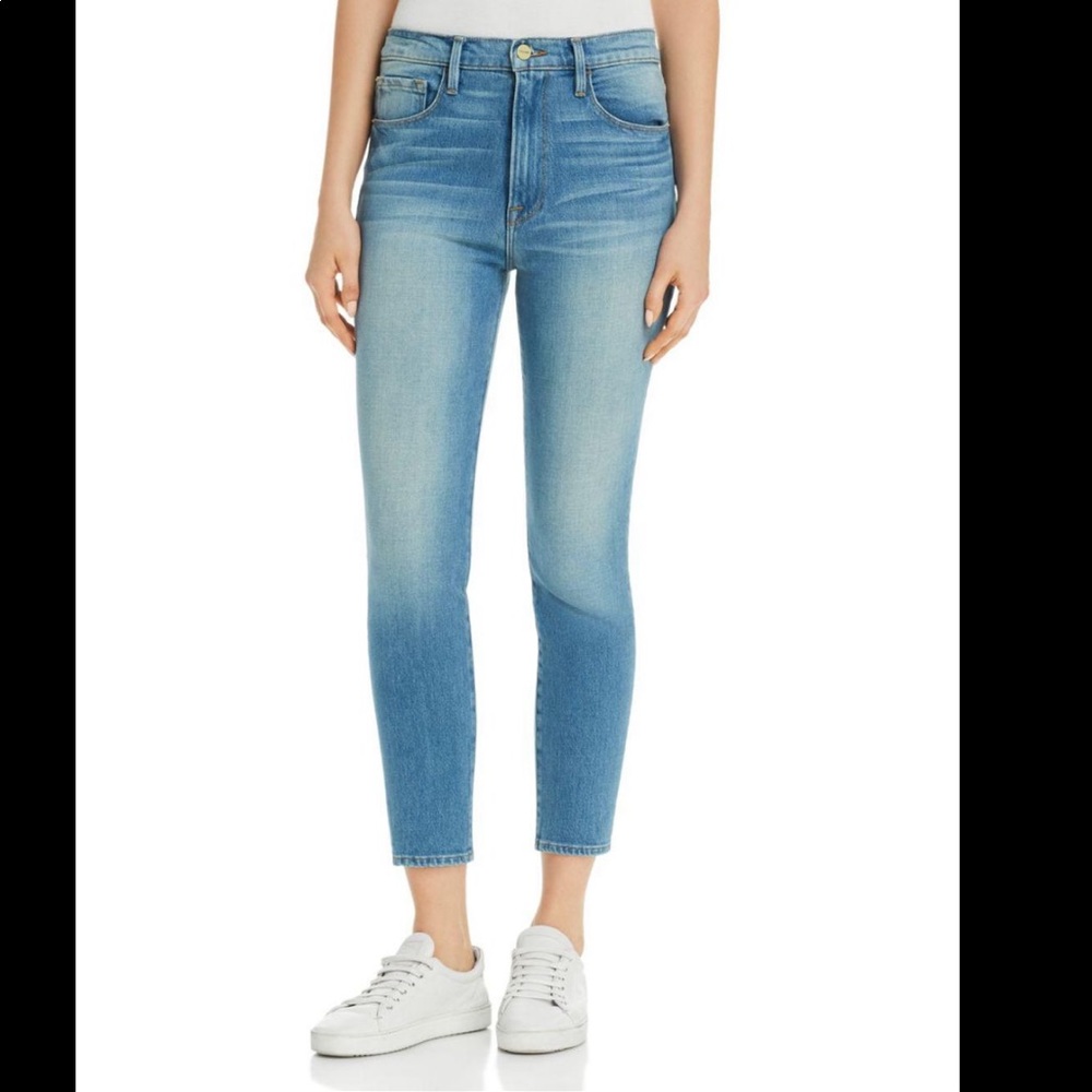 Frame Ali High Rise Cigarette jeans in light blue wash - 26